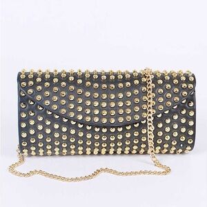 Vegan Leather Studded Crossbody Bag